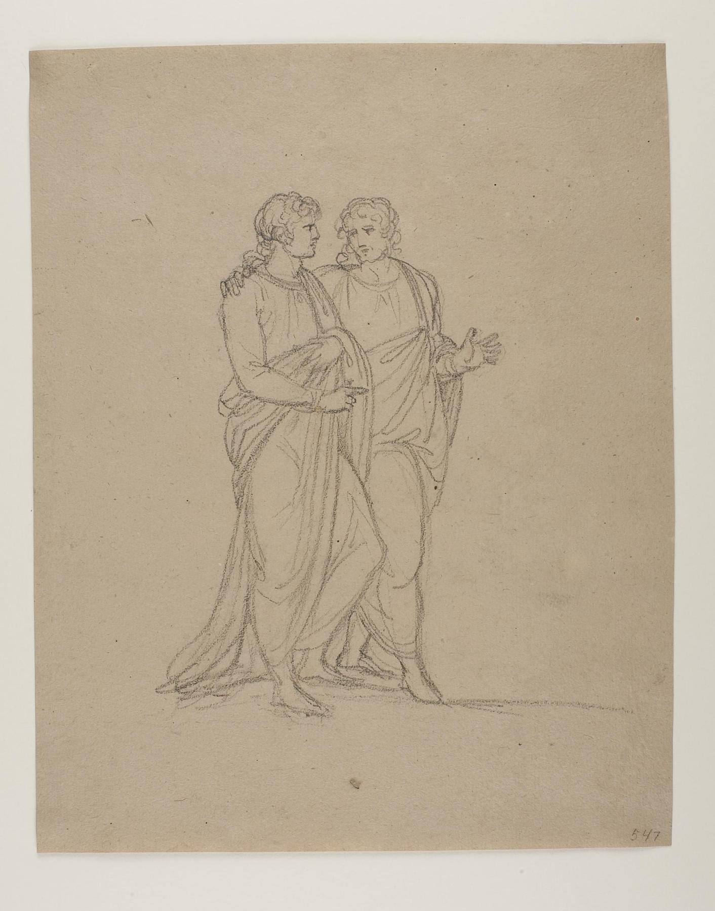 Two men in classical costumes, C547