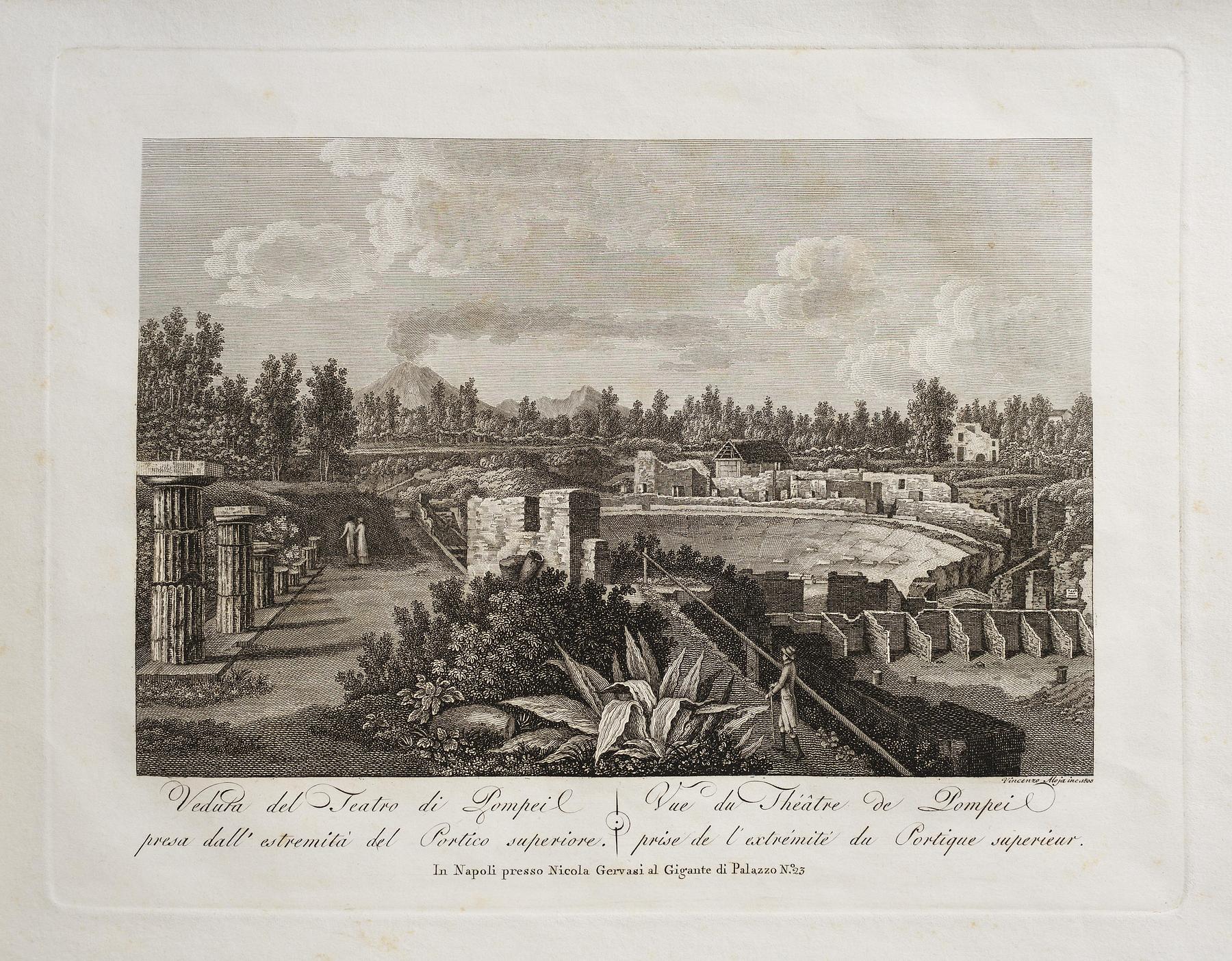 Prospekt af teatret i Pompeji, E333,10