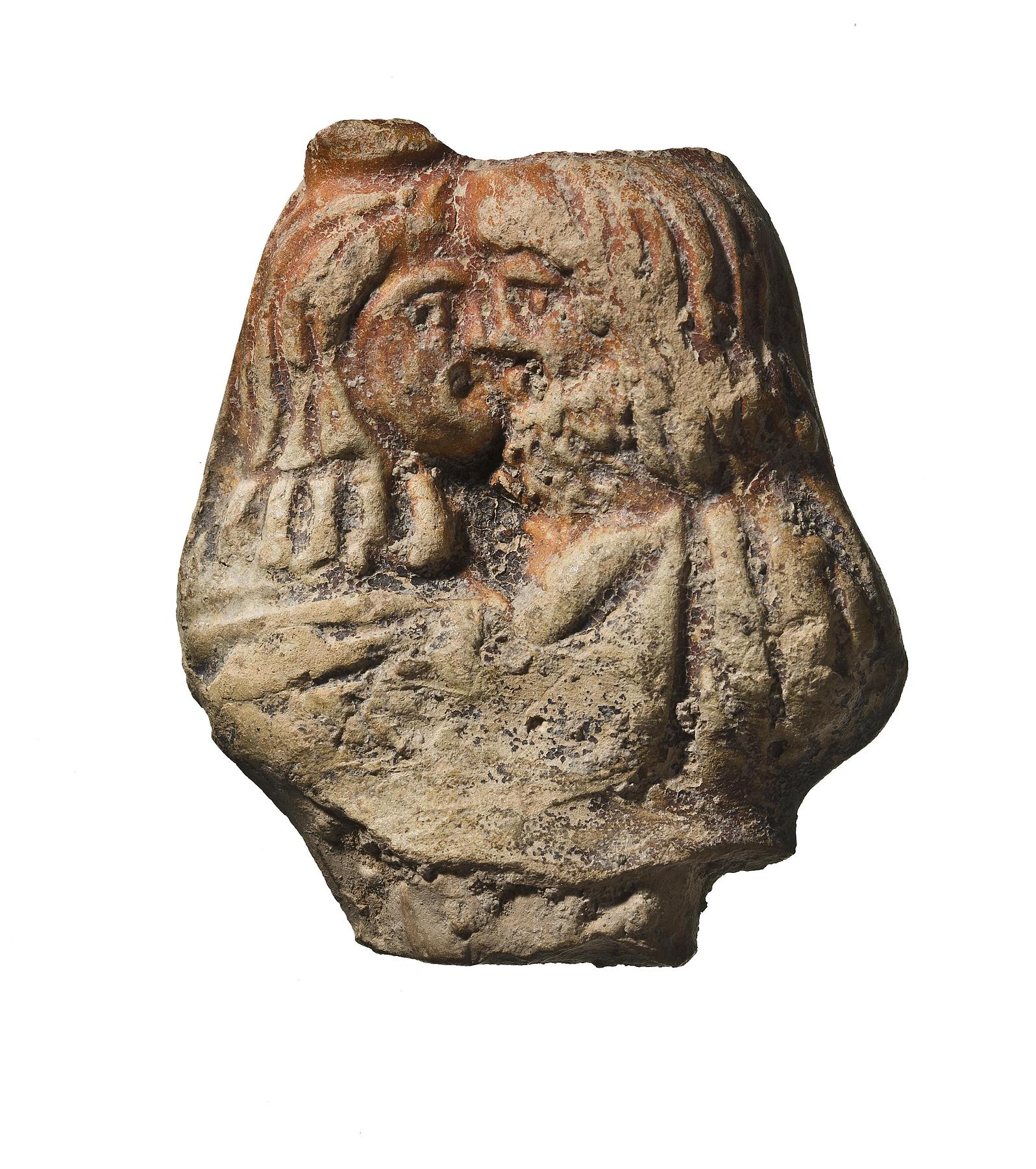 Handle from a lamp in the shape of Serapis and Isis, H797