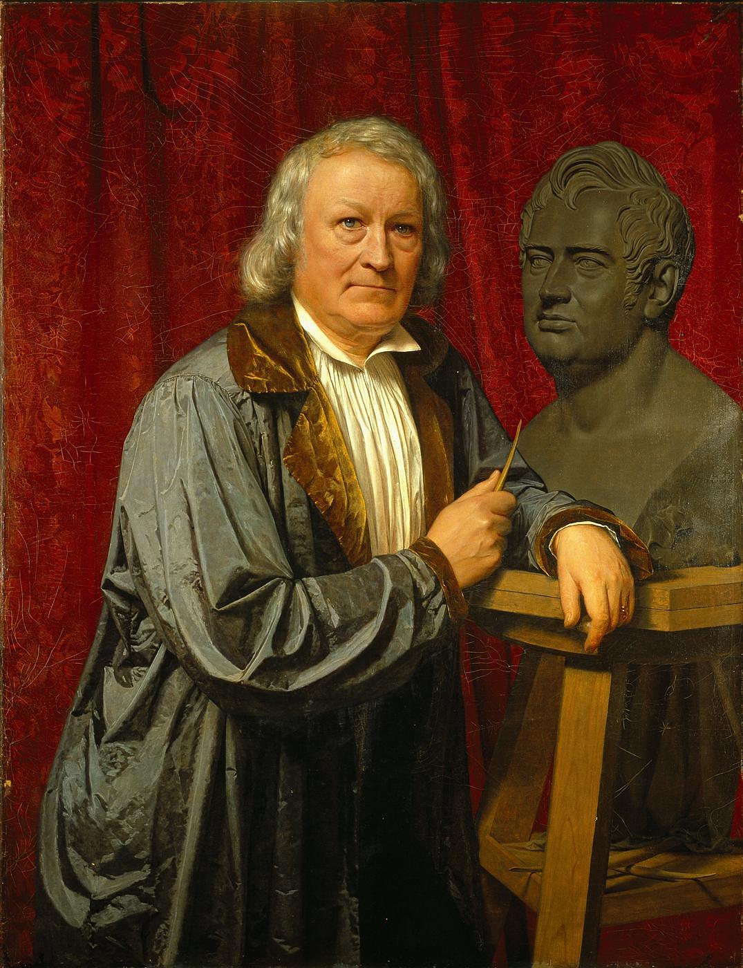 Thorvaldsen with the Adam Oehlenschläger Bust, Dep.35