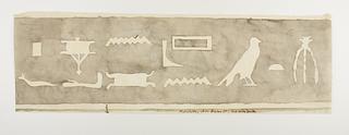 D1176 Hieroglyfindskrift, første brudstykke fra bagsidens højre side