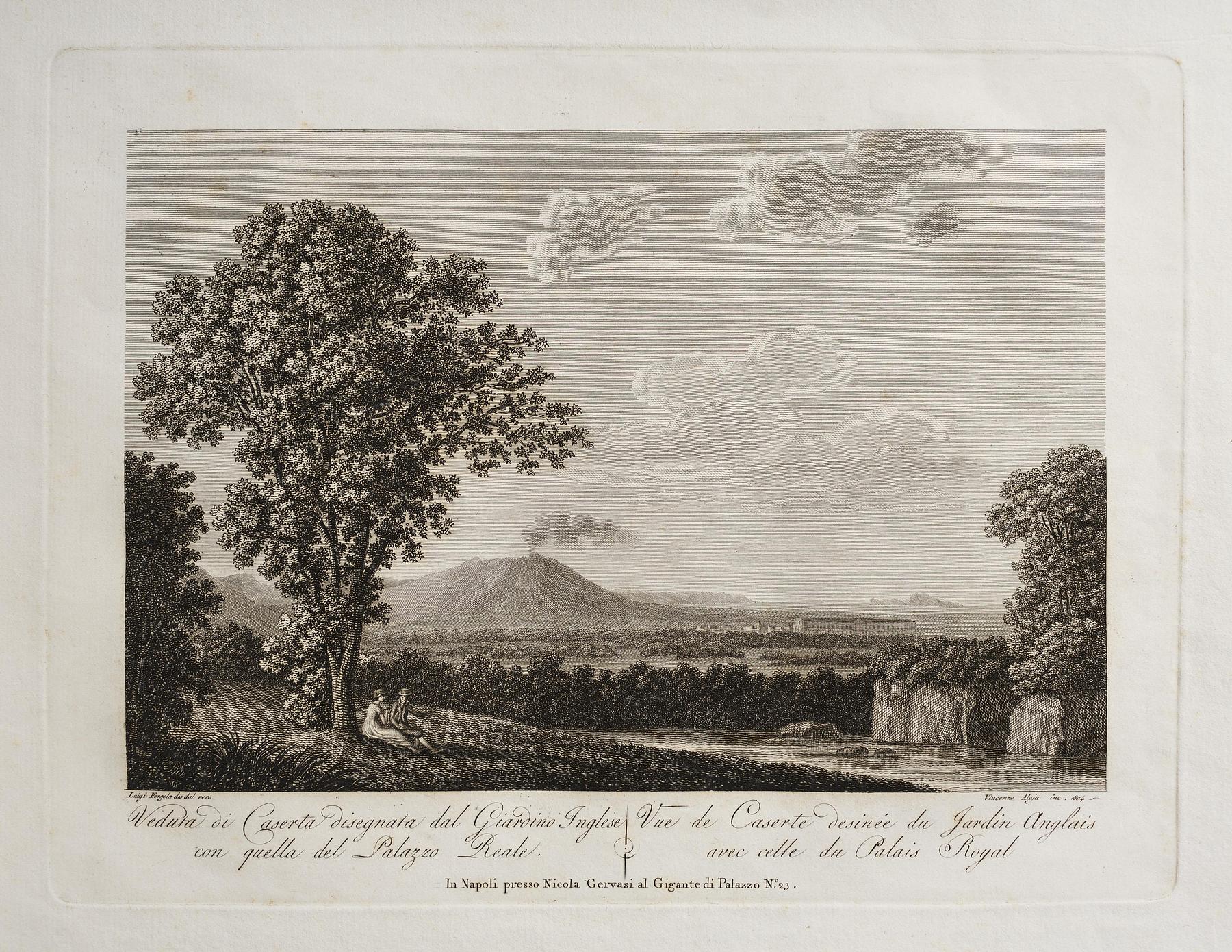 View of Caserta drawn from the English Garden with the Royal Palace, E333,4