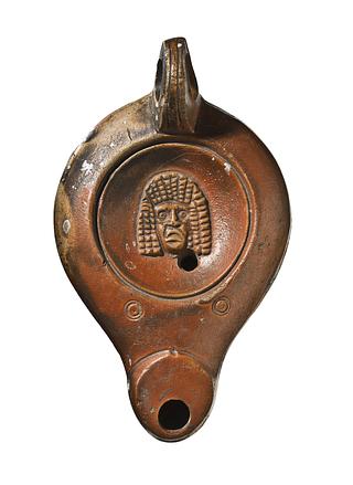 H1278 Lamp with a tragic mask