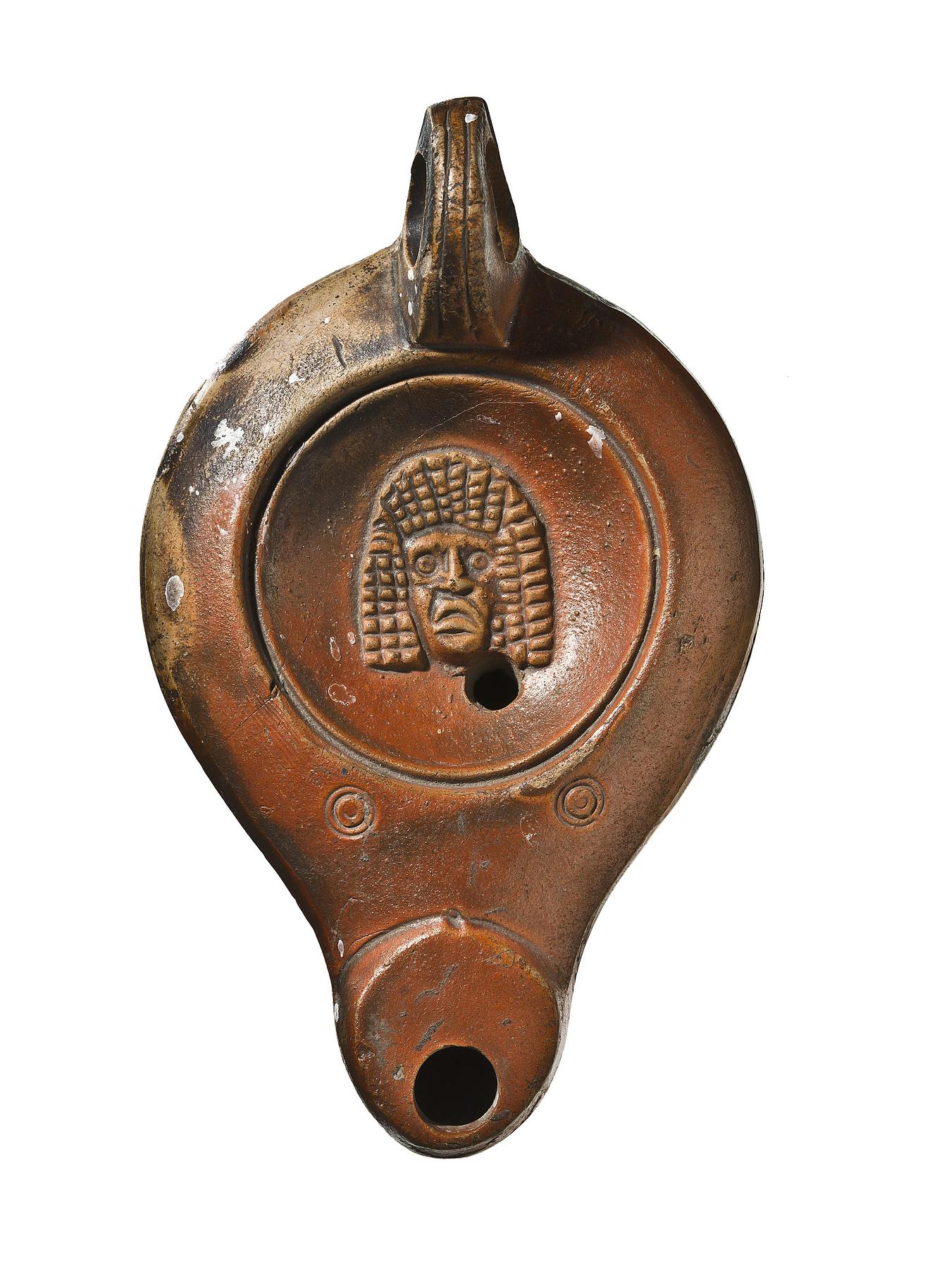 Lamp with a tragic mask, H1278