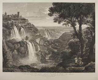 E589 View of the Grand and Small Waterfalls at Tivoli
