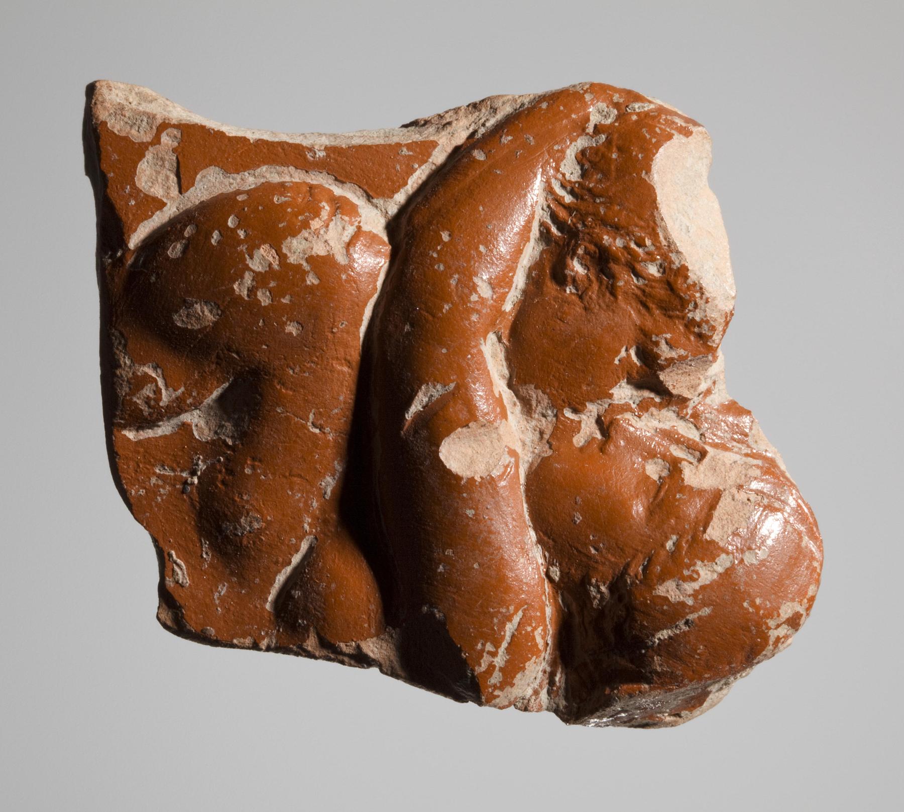 Vessel with relief decoration of an erotic scene, H804