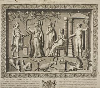 E1482 The Corbridge Lanx; Vesta, Apollo, Ceres, Minerva og Diana