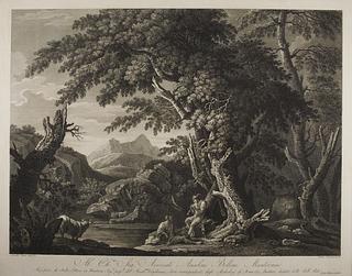 E893 Forest Scene with Mercury Playing for Argus
