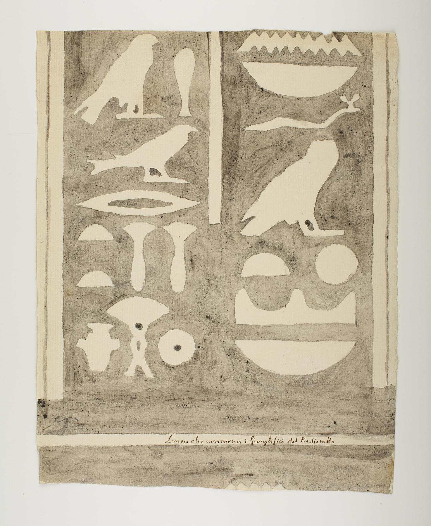 Hieroglyphs, seventh fragment from the top, D1184