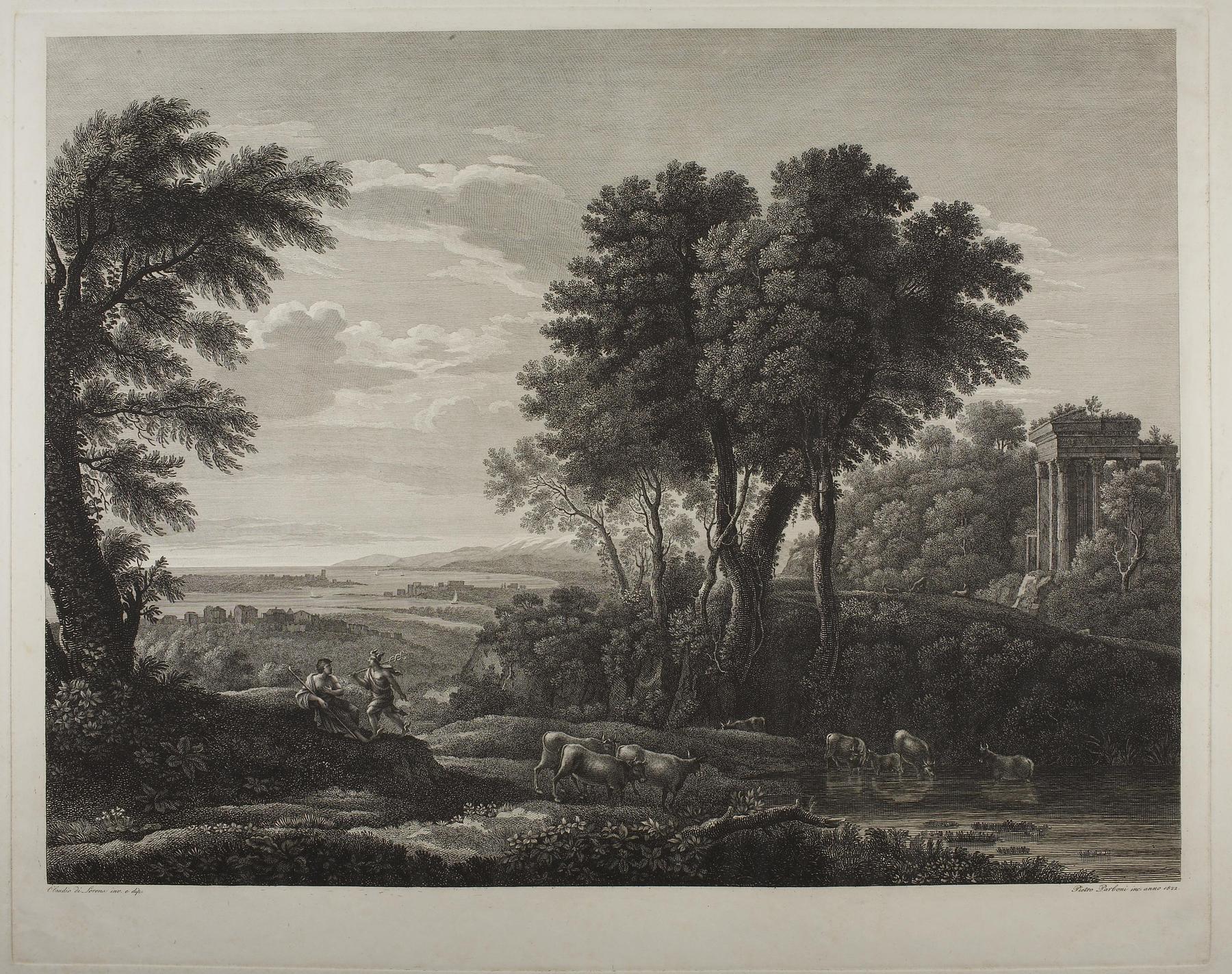 Mercury and Battus in a Landscape with a Temple Ruin, E895
