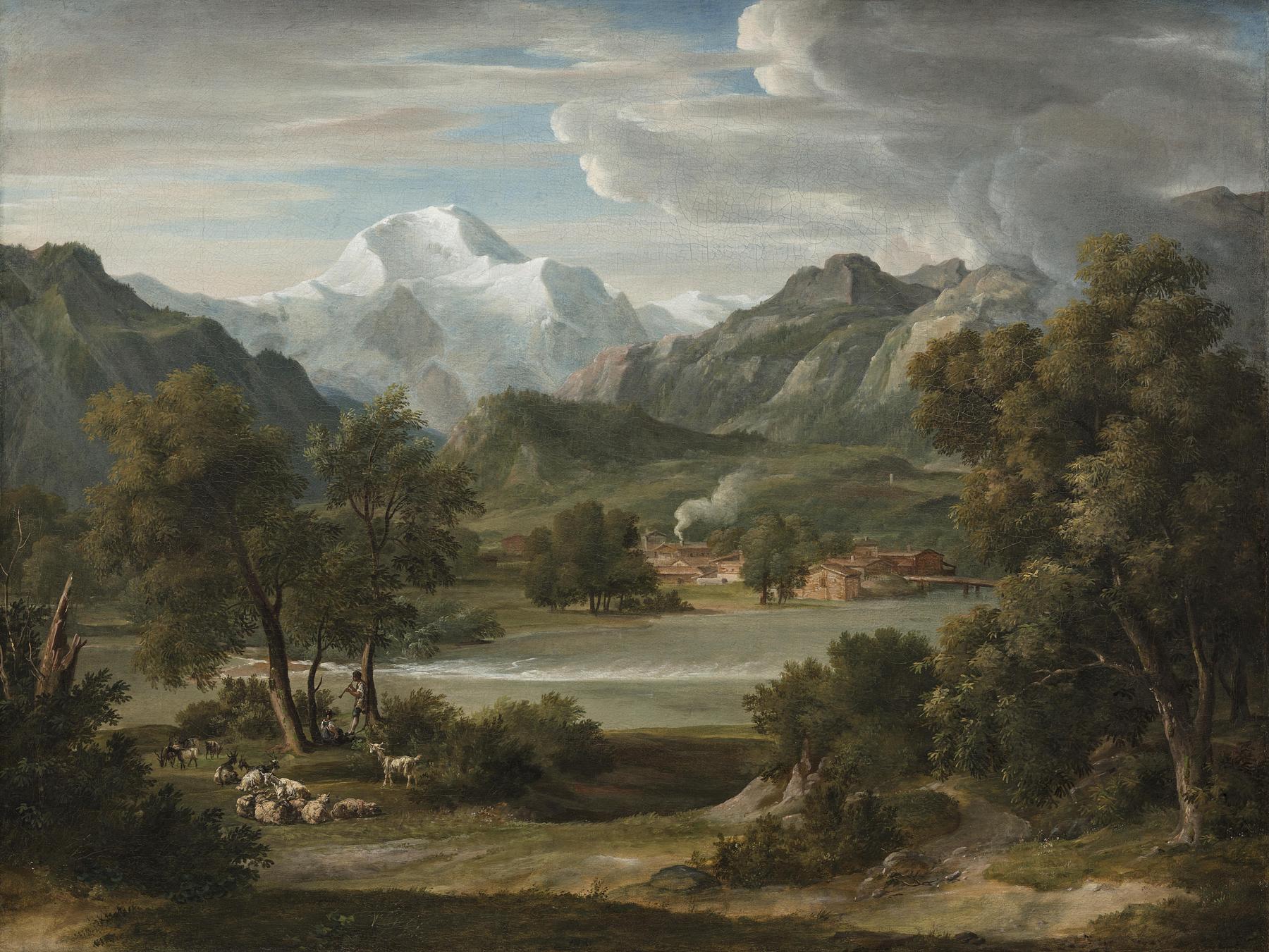 Lauterbrunnertal near Unterseen with the Jungfrau Mountain, B128
