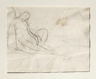 C105r Falden kriger, fragment af Victoria bekranser en falden kriger