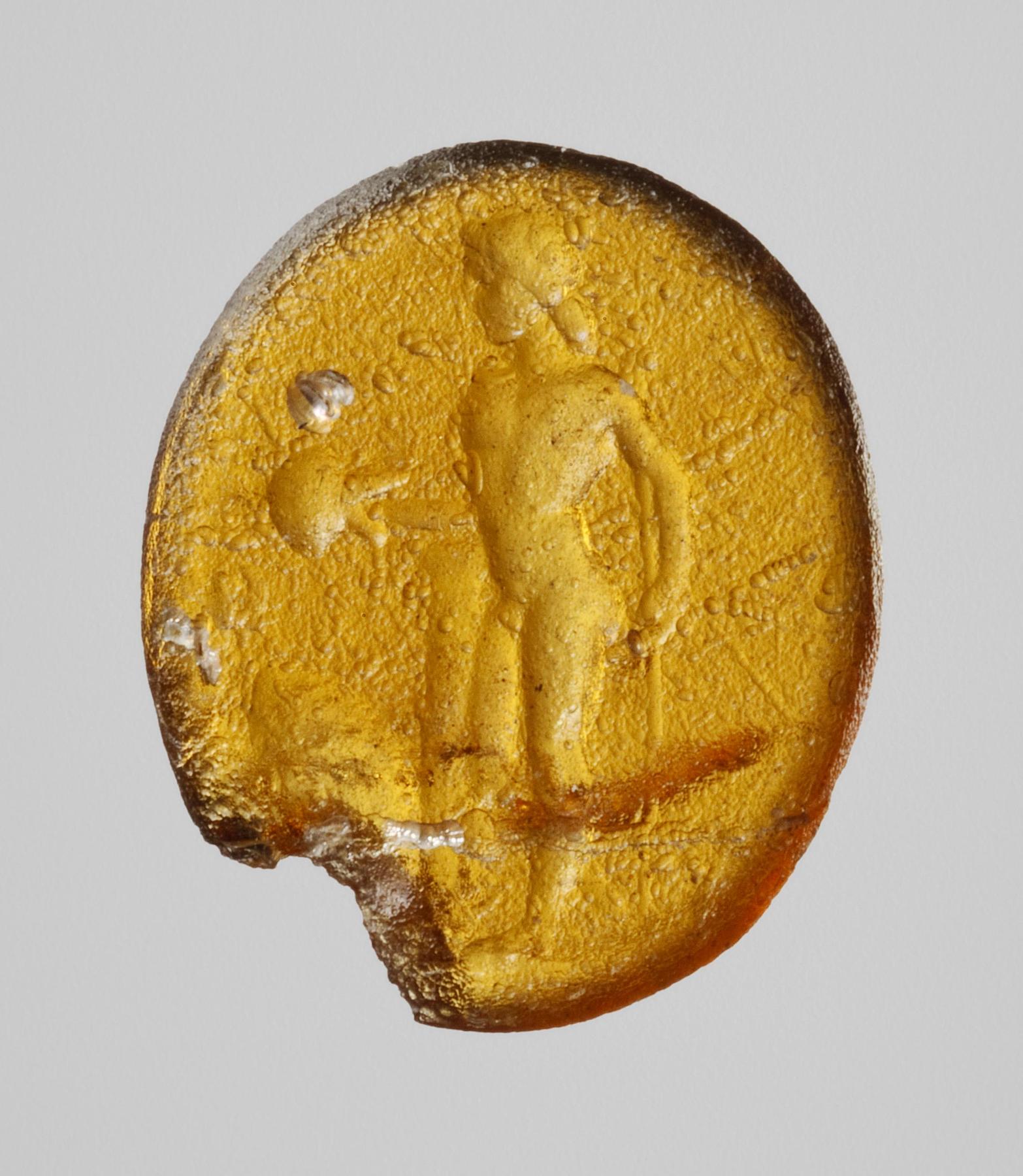 Kriger med spyd og skjold, I257