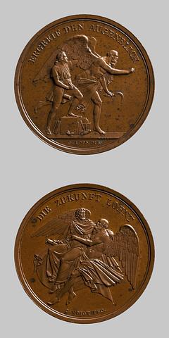 F121 Medal obverse: Seize the moment. Medal reverse: Future will reward you