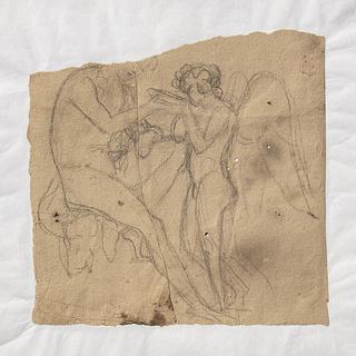 C36r Bacchus Offers Cupid a Drink of Wine