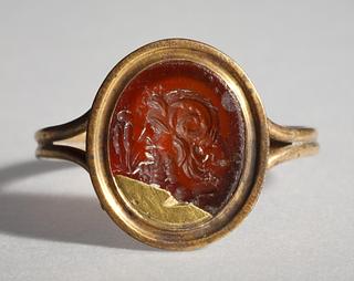 I657 Head of Zeus Ammon with ears of corn