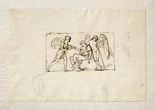 C147 The Dying Johan Philipp Bethmann-Hollweg Receives a Wreath of Honor from His Brother