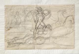 C26r Achilles Drags Hector's Body Behind His Chariot. Paolo and Francesca (?)