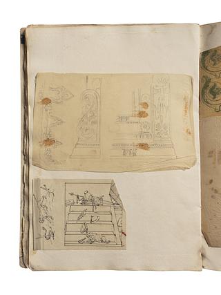 D1828,16 Console and Door frame. Panther and Snake. Nature Morte