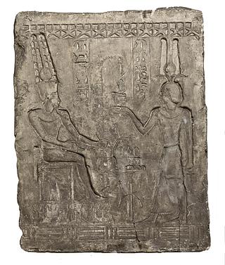 L224 Antinous before the god Amon-Ra