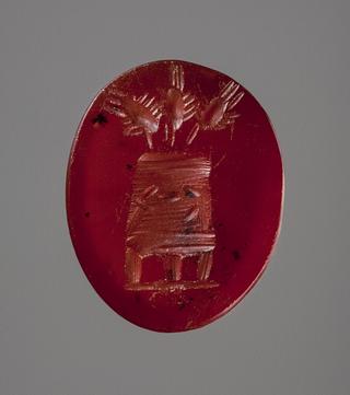 I173 Vessel with three ears of corn