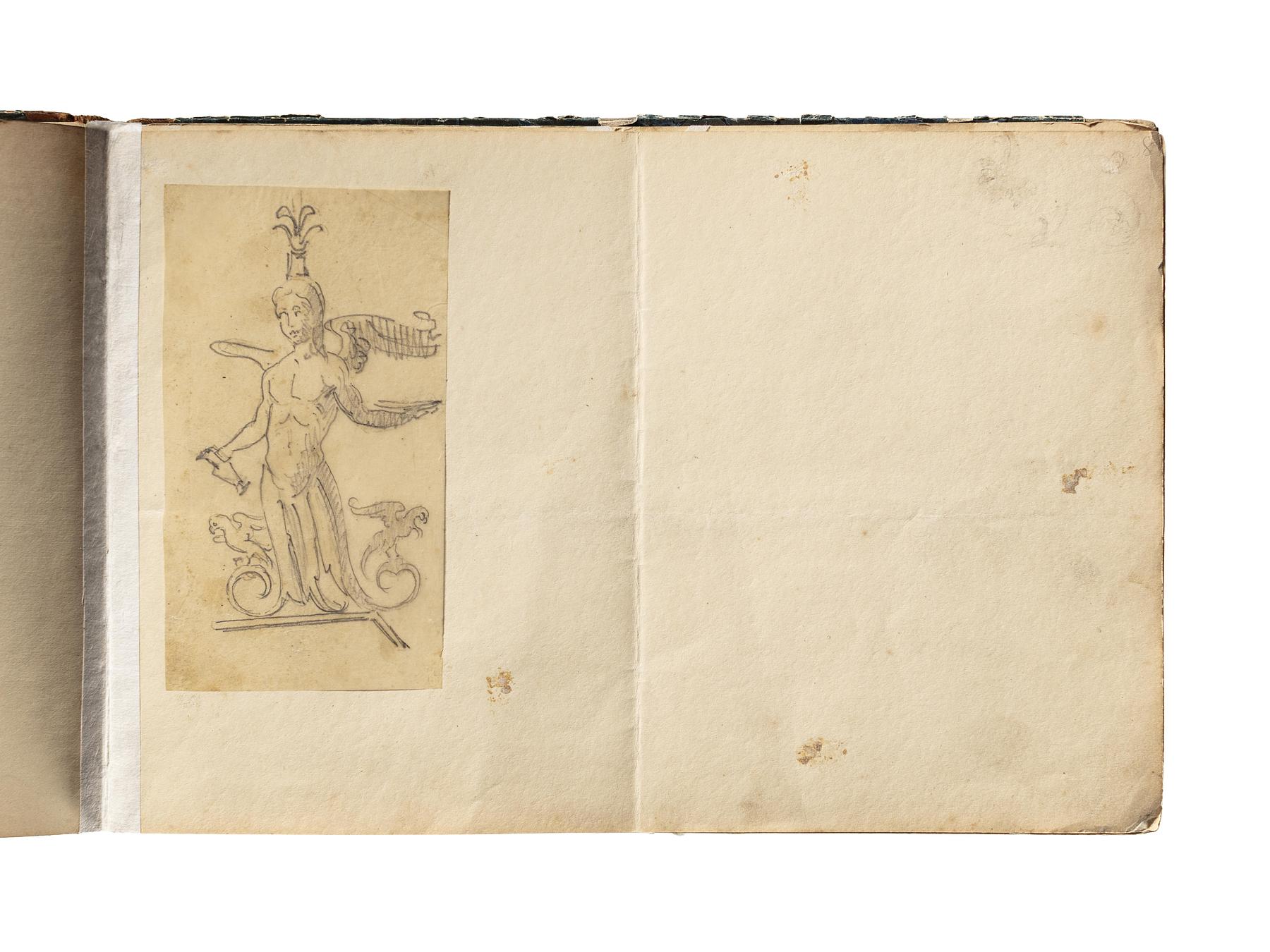 Ornamental harpyie (?) figur, D1827,15