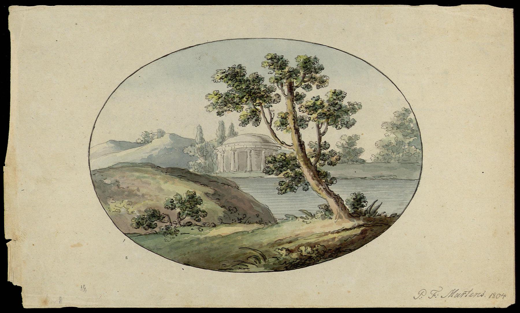 Landscape with mausoleum (?), N261,16