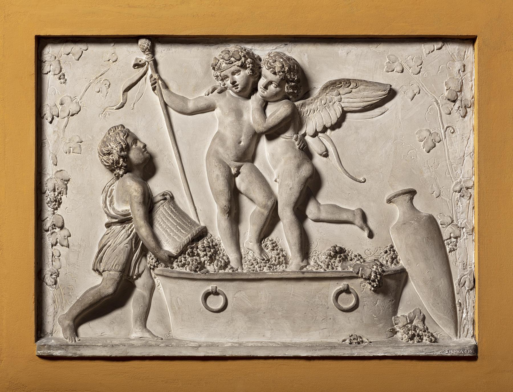 Cupid and Bacchus Stomp Grapes, Autumn, A413
