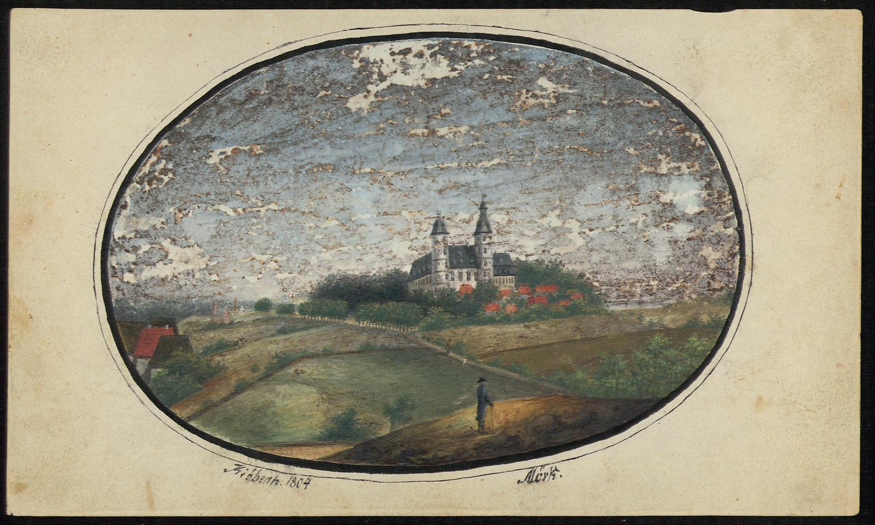 Northern European landscape with a castle, N261,3