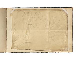 D1827,67 Svævende okse og kvindefigur