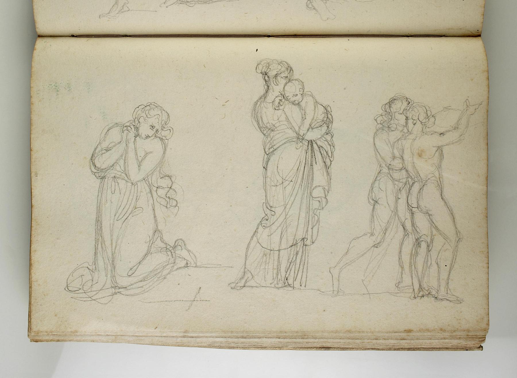 The Penitent Mary Magdalene. A mother carrying her child. Two young men, C562,35v